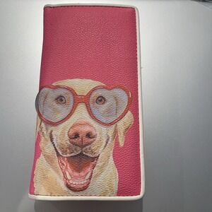 Ashley M. Artist Series‎ Pink Wallet Billfold Labrador retriever With Sunglasses